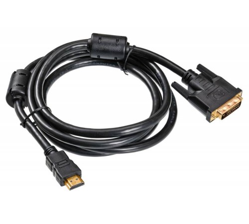 Кабель Buro HDMI-19M-DVI-D-1.8M HDMI (m) DVI-D (m) 1.8м феррит.кольца черный Кабель Buro HDMI-19M-DVI-D-1.8M HDMI (m) DVI-D (m) 1.8м феррит.кольца черный