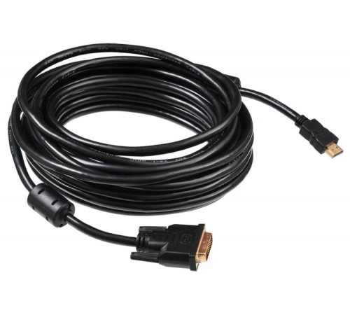 Кабель Buro HDMI-19M-DVI-D-10M HDMI (m) DVI-D (m) 10м феррит.кольца черный Кабель Buro HDMI-19M-DVI-D-10M HDMI (m) DVI-D (m) 10м феррит.кольца черный