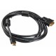 Кабель Buro HDMI-19M-DVI-D-3M HDMI (m) DVI-D (m) 3м феррит.кольца