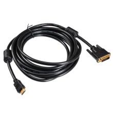 Кабель Buro HDMI-19M-DVI-D-5M HDMI (m) DVI-D (m) 5м феррит.кольца черный