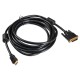 Кабель Buro HDMI-19M-DVI-D-5M HDMI (m) DVI-D (m) 5м феррит.кольца черный