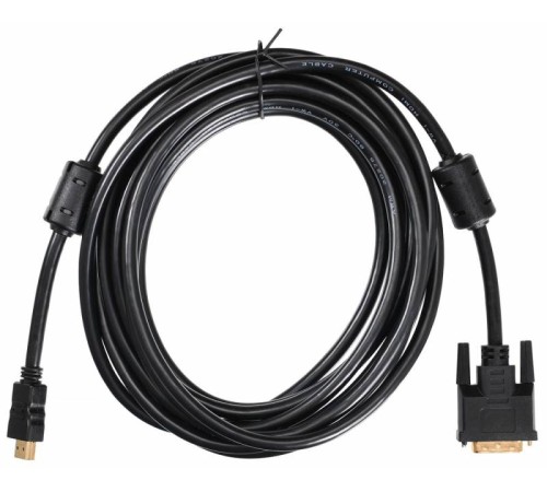 Кабель Buro HDMI-19M-DVI-D-5M HDMI (m) DVI-D (m) 5м феррит.кольца черный Кабель Buro HDMI-19M-DVI-D-5M HDMI (m) DVI-D (m) 5м феррит.кольца черный