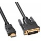Кабель Buro HDMI-19M-DVI-D-5M HDMI (m) DVI-D (m) 5м феррит.кольца черный