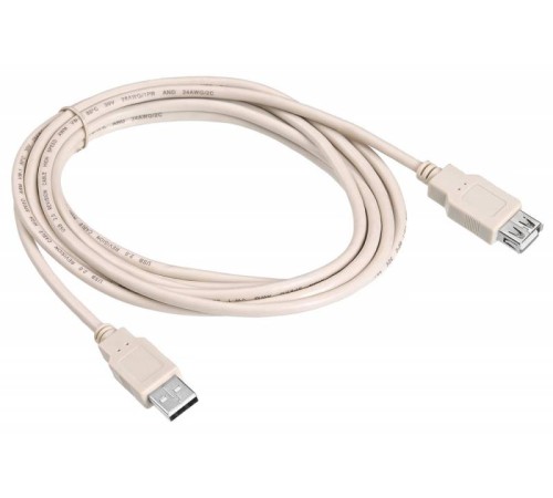 Кабель-удлинитель Buro USB2.0-AM/AF-3 USB A(m) USB A(f) 3м Кабель-удлинитель Buro USB2.0-AM/AF-3 USB A(m) USB A(f) 3м