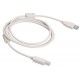 Кабель Buro USB2.0-AM/BM-1.8M-MG USB A(m) USB B(m) 1.8м феррит.кольца серый