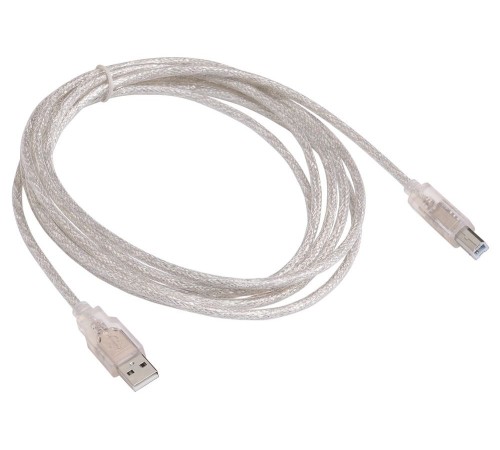Кабель Buro USB2.0-AM/BM-3-TRANS USB A(m) USB B(m) 3м прозрачный Кабель Buro USB2.0-AM/BM-3-TRANS USB A(m) USB B(m) 3м прозрачный