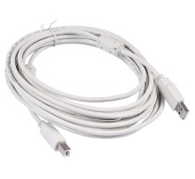 Кабель Buro USB2.0-AM/BM-5M-MG USB A(m) USB B(m) 5м феррит.кольца