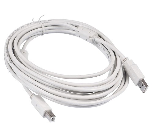 Кабель Buro USB2.0-AM/BM-5M-MG USB A(m) USB B(m) 5м феррит.кольца Кабель Buro USB2.0-AM/BM-5M-MG USB A(m) USB B(m) 5м феррит.кольца