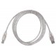 Кабель Buro USB2.0-AM/BM-Trans USB A(m) USB B(m) 1.8м прозрачный
