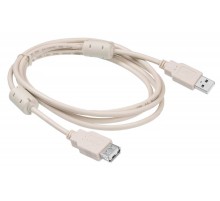 Кабель Buro USB2.0-AM-AF-1.8M-MG USB A(m) USB A(f) 1.8м феррит.кольца серый