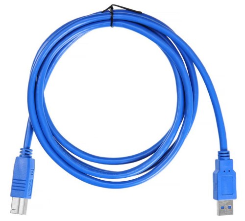Кабель Buro USB3.0-AM/BM USB A(m) USB B(m) 1.8м синий Кабель Buro USB3.0-AM/BM USB A(m) USB B(m) 1.8м синий