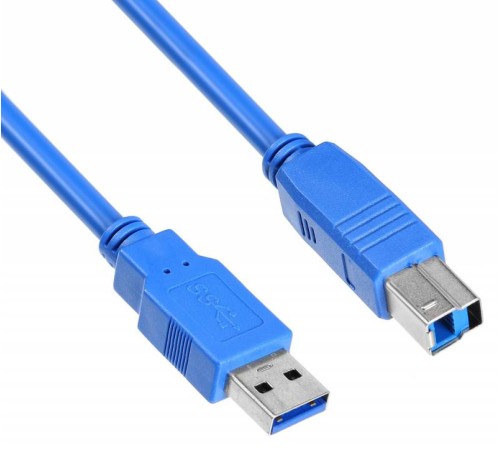 Кабель Buro USB3.0-AM/BM USB A(m) USB B(m) 1.8м синий Кабель Buro USB3.0-AM/BM USB A(m) USB B(m) 1.8м синий