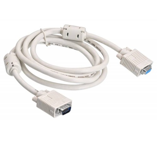 Кабель-удлинитель Buro CAB015S-06 VGA (m) VGA (f) 1.8м феррит.кольца серый