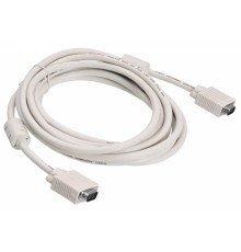 Кабель Buro CAB016S-5M VGA (m) VGA (m) 5м феррит.кольца серый