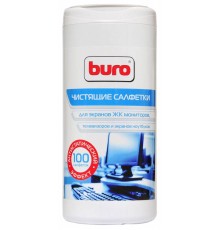 Салфетки Buro BU-Tscreen для экранов мониторов/плазменных/ЖК телевизоров/ноутбуков туба 100шт влажных
