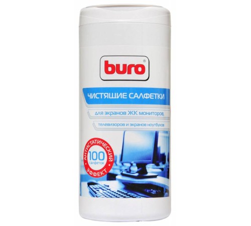 Салфетки Buro BU-Tscreen для экранов мониторов/плазменных/ЖК телевизоров/ноутбуков туба 100шт влажных Салфетки Buro BU-Tscreen для экранов мониторов/плазменных/ЖК телевизоров/ноутбуков туба 100шт влажных