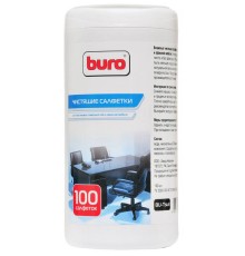Салфетки Buro BU-Tsurl для пластиковых поверхностей и офисной мебели туба 100шт влажных