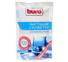 Салфетки Buro BU-Zscreen для экранов мониторов/плазменных/ЖК телевизоров/ноутбуков мягкая упаковка 100шт влажных
