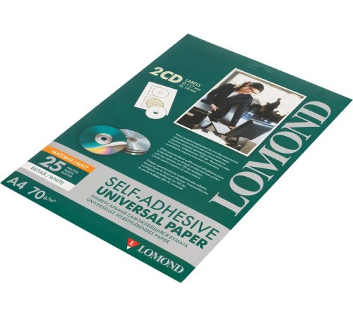 Пленка Lomond 2101013 A4/70г/м2/25л./белый самоклей. для лазерной печати