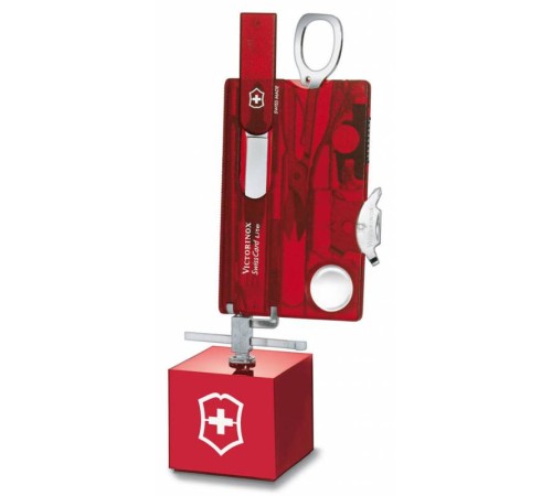 Швейцарская карта Victorinox SwissCard Classic (0.7100.T) красный полупрозрачный коробка подарочная Швейцарская карта Victorinox SwissCard Classic (0.7100.T) красный полупрозрачный коробка подарочная