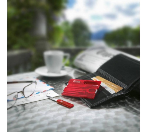 Швейцарская карта Victorinox SwissCard Classic (0.7100.T) красный полупрозрачный коробка подарочная Швейцарская карта Victorinox SwissCard Classic (0.7100.T) красный полупрозрачный коробка подарочная