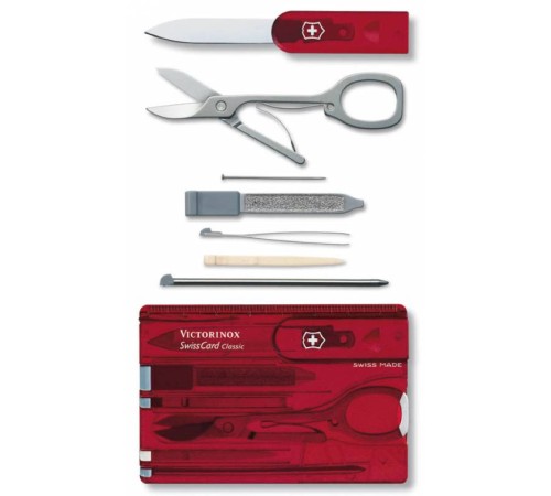 Швейцарская карта Victorinox SwissCard Classic (0.7100.T) красный полупрозрачный коробка подарочная Швейцарская карта Victorinox SwissCard Classic (0.7100.T) красный полупрозрачный коробка подарочная