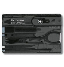 Швейцарская карта Victorinox SwissCard Classic (0.7133.T3) черный полупрозрачный коробка подарочная