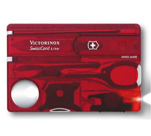 Швейцарская карта Victorinox SwissCard Lite (0.7300.T) красный полупрозрачный коробка подарочная Швейцарская карта Victorinox SwissCard Lite (0.7300.T) красный полупрозрачный коробка подарочная