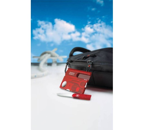 Швейцарская карта Victorinox SwissCard Lite (0.7300.T) красный полупрозрачный коробка подарочная Швейцарская карта Victorinox SwissCard Lite (0.7300.T) красный полупрозрачный коробка подарочная