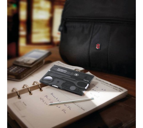 Швейцарская карта Victorinox SwissCard Lite (0.7333.T3) черный полупрозрачный коробка подарочная Швейцарская карта Victorinox SwissCard Lite (0.7333.T3) черный полупрозрачный коробка подарочная