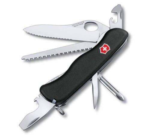 Нож перочинный Victorinox Trailmaster One Hand Wavy Edge (0.8463.MW3) 111мм 12функций черный карт.коробка Нож перочинный Victorinox Trailmaster One Hand Wavy Edge (0.8463.MW3) 111мм 12функций черный карт.коробка