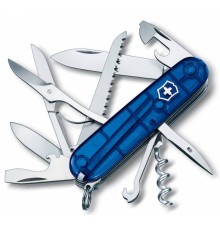 Нож перочинный Victorinox Huntsman (1.3713.T2) 91мм 15функций синий полупрозрачный карт.коробка