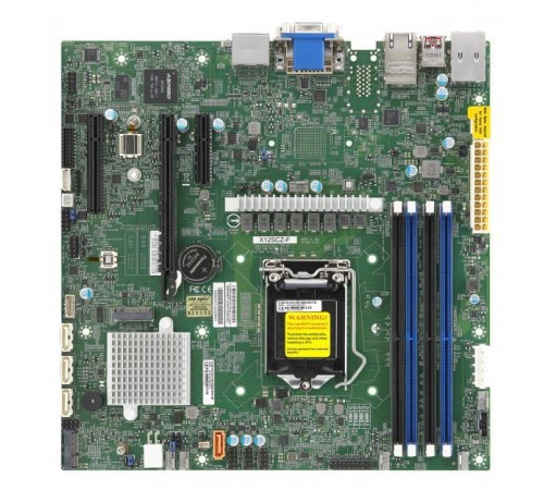 Материнская Плата SuperMicro MBD-X12SCZ-F-O Soc-1200 iW480 mATX 4xDDR4 4xSATA3 SATA RAID Eth Ret