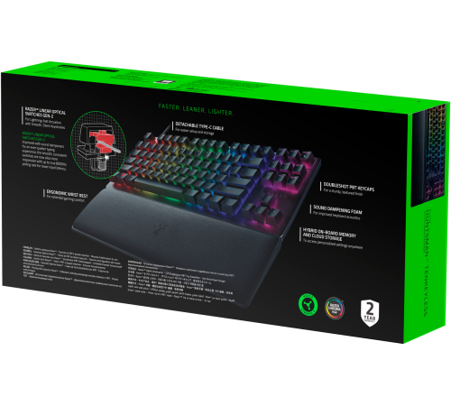 Игровая клавиатура Razer Huntsman V2 Tenkeyless (Red Switch) - Russian Layout Razer Huntsman V2 Tenkeyless (Red Switch) (RZ03-03940800-R3R1)