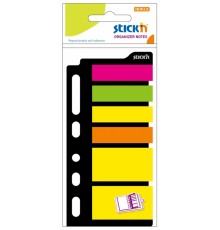 Закладки самокл. индексы пластиковые Stick`n 21070 6цв.в упак. 25лист для органайзера 25x45мм+12x45мм европодвес