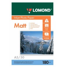 Фотобумага Lomond 0102068 A5/180г/м2/50л./белый матовое для струйной печати