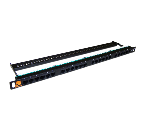 Патч-панель Lanmaster LAN-PPC24U5E 19" 0.5U 24xRJ45 кат.5e UTP