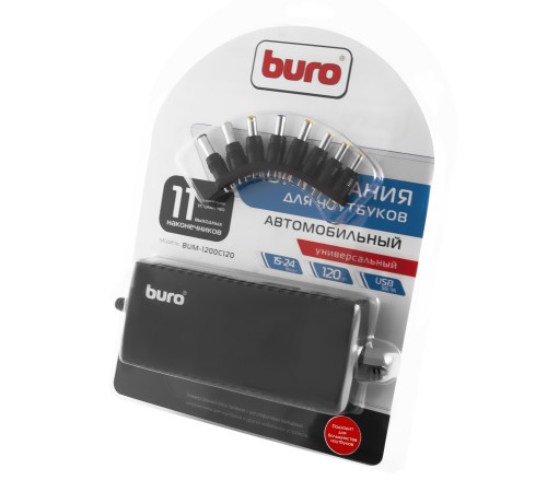 Блок питания Buro BUM-1200C120 ручной 120W 15V-24V 11-connectors 5A 1xUSB 2A от прикуривателя Блок питания Buro BUM-1200C120 ручной 120W 15V-24V 11-connectors 5A 1xUSB 2A от прикуривателя