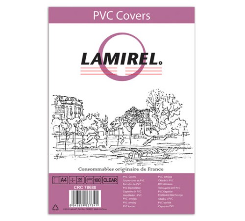 Обложки для переплёта Fellowes A4 прозрачный (100шт) Lamirel (LA-78680)