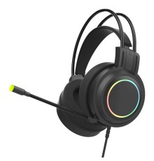 Perfeo игровая гарнитура RGF EARTH черная 1,8 м, разъем 3,5 мм (4 pin) и USB (LED), переходник