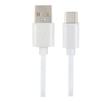 PERFEO Кабель USB A вилка - C вилка, 2.4A, белый, силикон, длина 1 м., ELASTIC (U4717)