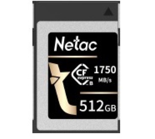 Флеш карта CFexpress 512GB Netac CF2000 <NT02CF2000-512G-S> PCIe Gen 3x2 Type B cards , up to 1750MB/1650MB/