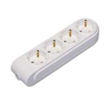 Колодка удлинителя 4-м с заземл. защ. шторки Makel N4210000