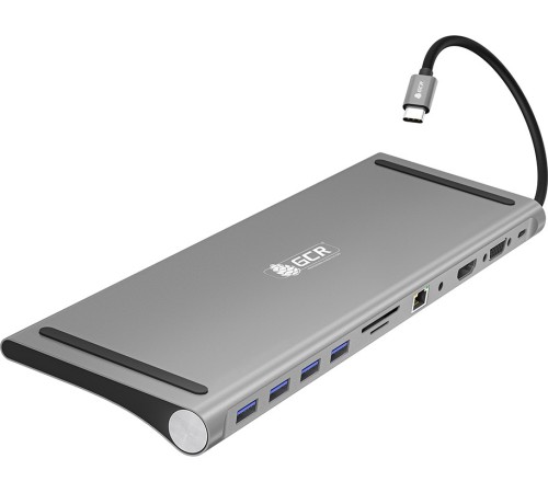 GCR Док-станция 11 в 1 Multiport Aluminum Type C 3.1 на USB 3.0 + 3 x USB 2.0 + Type C PD + HDMI 2.0 + VGA + SD/MicroSD + audio 3.5mm jack, GCR-54220 Greenconnect GCR-54220 GCR Док-станция 11 в 1 Multiport Aluminum Type C 3.1 на USB 3.0 + 3 x USB 2.0 + Type C PD + HDMI 2.0 + VGA + SD/MicroSD + audio 3.5mm jack, GCR-54220 Greenconnect GCR-54220