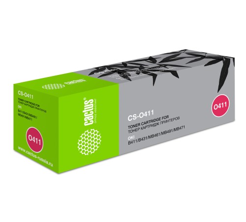 Картридж лазерный Cactus CS-O411 черный (3000стр.) для Oki B411/B431