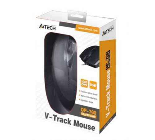 Мышь A4Tech OP-760 черный оптическая (1000dpi) USB (3but) Мышь A4Tech OP-760 черный оптическая (1000dpi) USB (3but)