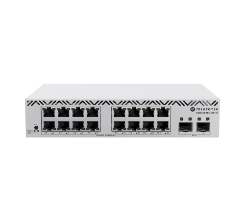 MikroTik CSS318-16G-2S+IN Коммутатор, 16x 1Gbit, 2x SFP+, настольный