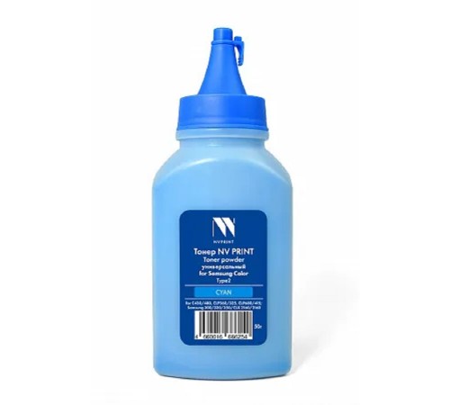 Тонер NVPrint для Samsung Color универсальный Type2 (50г) Cyan совместимый