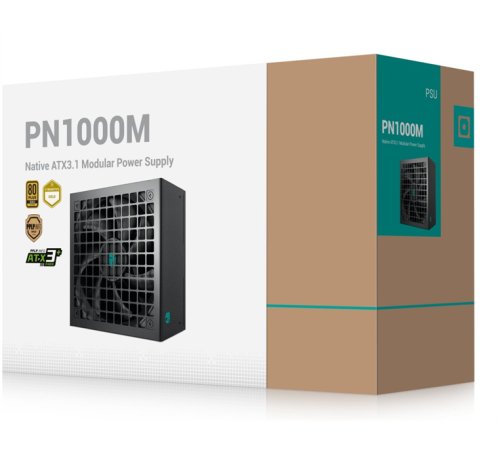 Deepcool GAMERSTORM PN1000M (ATX 3.1, 1000W, Full Cable Management, PWM 120mm fan, Active PFC, 80+ GOLD, Gen5 PCIe) RET