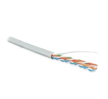 Кабель Hyperline UUTP4R-C5E-S24-IN-LSZH-GY-100 (100м) Кабель витая пара, неэкранированный U/UTP, категория 5е, 4 пары 24 AWG, 4х2х0,51 мм, однопроволочные жилы, LSZH, нг(А)-HF, внутренний -40°C – +75°C, серый, системная гарантия 25 лет